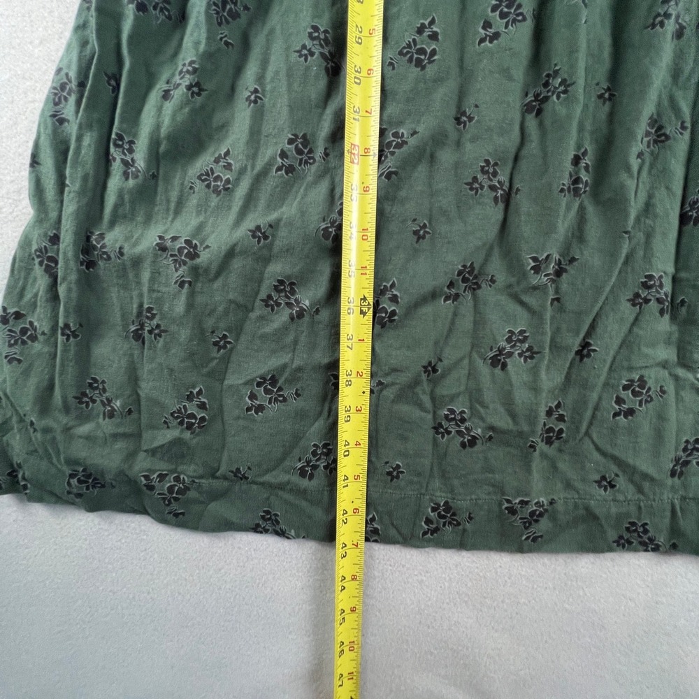 Universal Thread Midi Dress Womens XXL Green Floral Linen Blend Boho Cottagecore - Picture 7 of 16